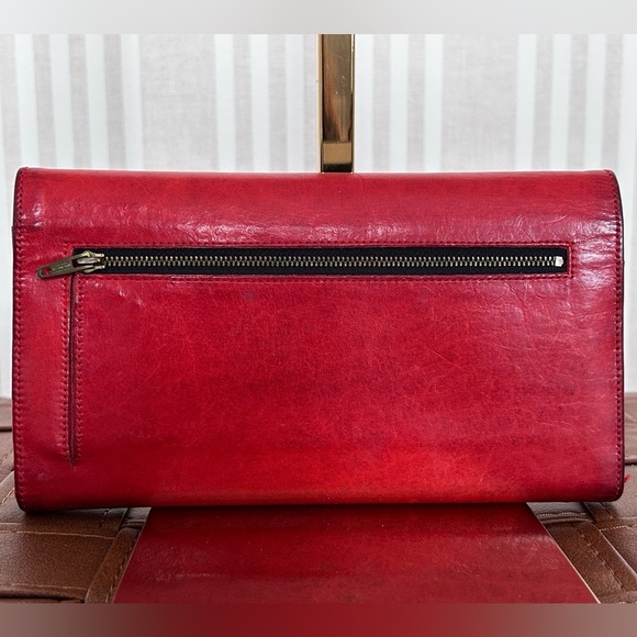 Vintage Coach Red Leather Combination Wallet Checkbook *Rare* Item - Picture 3 of 15